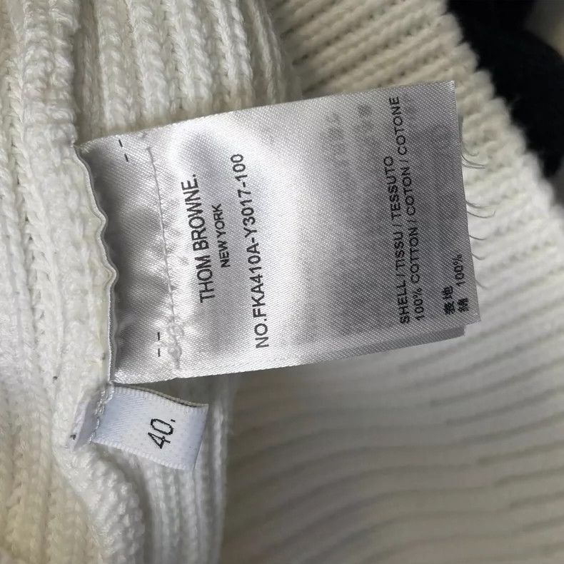 Thom Browne Thom Browne White Classic Stripe Sweater - dmc Size US M / EU 48-50 / 2 - 5 Thumbnail