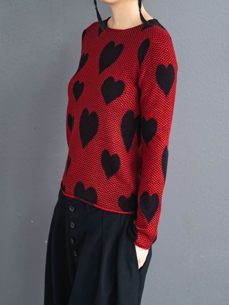 Comme des Garcons COMME des GARCONS Heart Wool Knit Top - dmc Size US M / EU 48-50 / 2 - 5 Thumbnail