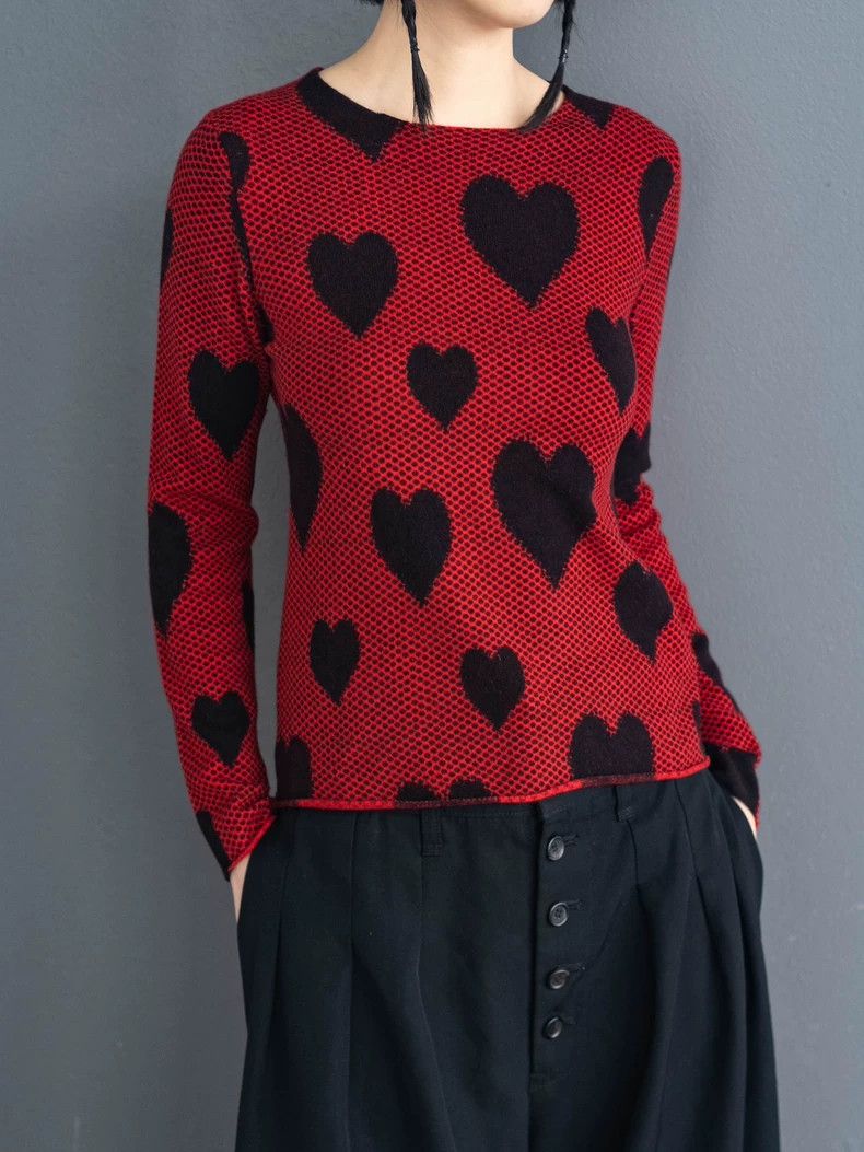 Comme des Garcons COMME des GARCONS Heart Wool Knit Top - dmc Size US M / EU 48-50 / 2 - 3 Thumbnail
