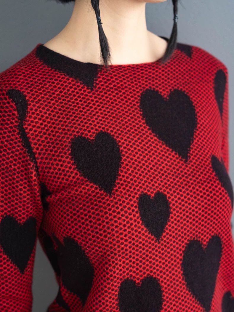 Comme des Garcons COMME des GARCONS Heart Wool Knit Top - dmc Size US M / EU 48-50 / 2 - 4 Thumbnail