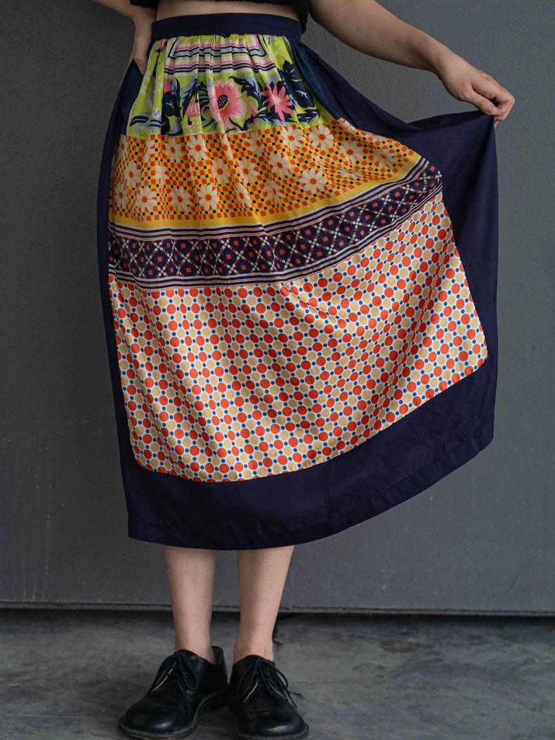 Comme des Garcons COMME des GARCONS Floral Patchwork Skirt - dmc Size US 28 / EU 44 - 8 Thumbnail