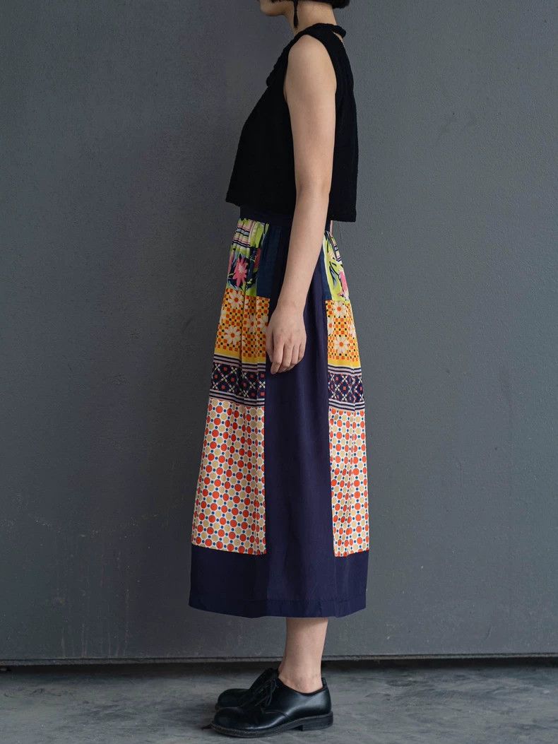 Comme des Garcons COMME des GARCONS Floral Patchwork Skirt - dmc Size US 28 / EU 44 - 2 Thumbnail