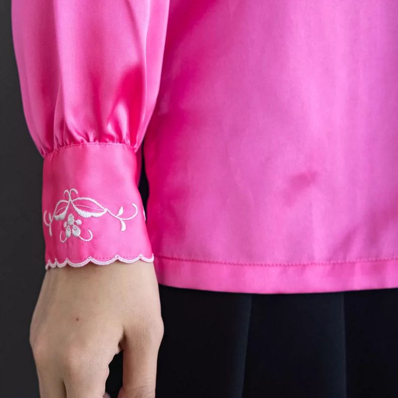 Comme des Garcons COMME des GARCONS Pink Satin Knot Button Top - dmc Size US M / EU 48-50 / 2 - 4 Thumbnail
