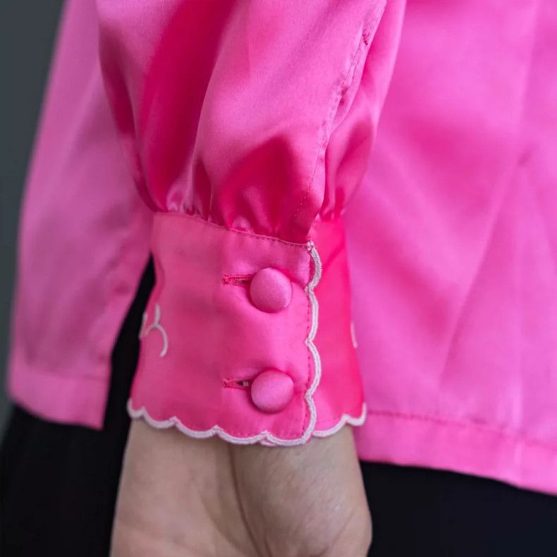 Comme des Garcons COMME des GARCONS Pink Satin Knot Button Top - dmc Size US M / EU 48-50 / 2 - 7 Thumbnail