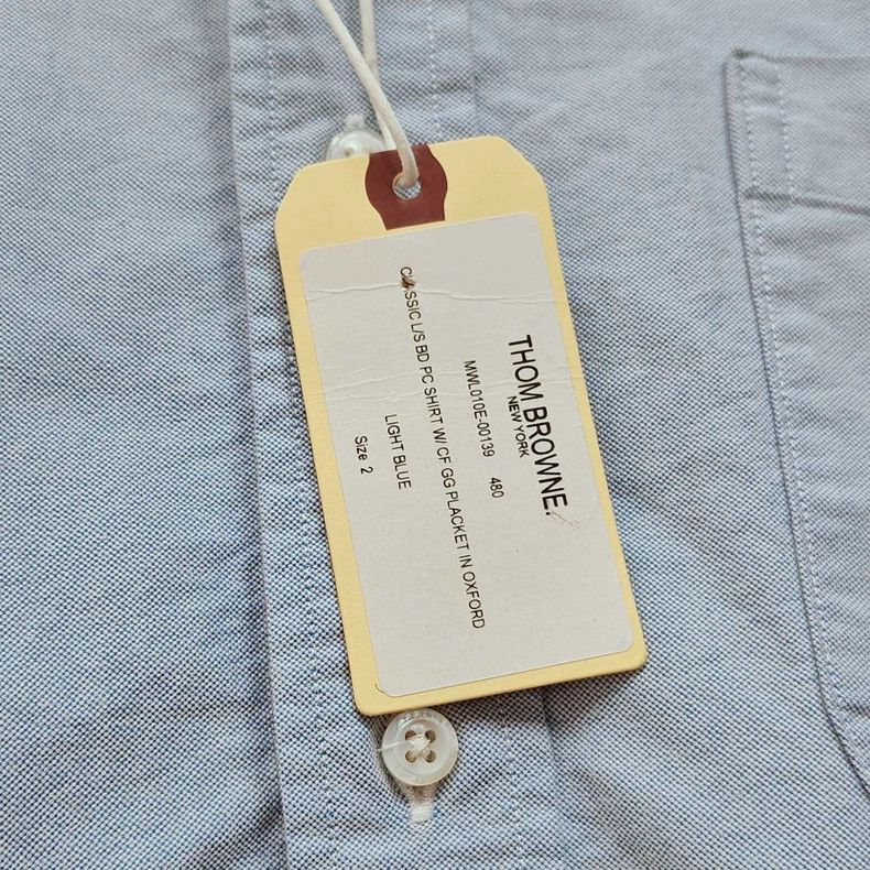 Thom Browne THOM BROWNE Light Blue Oxford Shirt - dmc Size US M / EU 48-50 / 2 - 5 Thumbnail