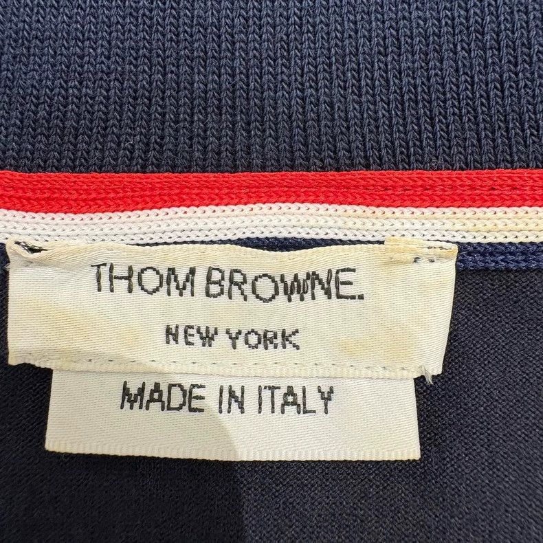 Thom Browne Thom Browne Stripe Pocket Polo Shirt - dmc Size US S / EU 44-46 / 1 - 3 Thumbnail