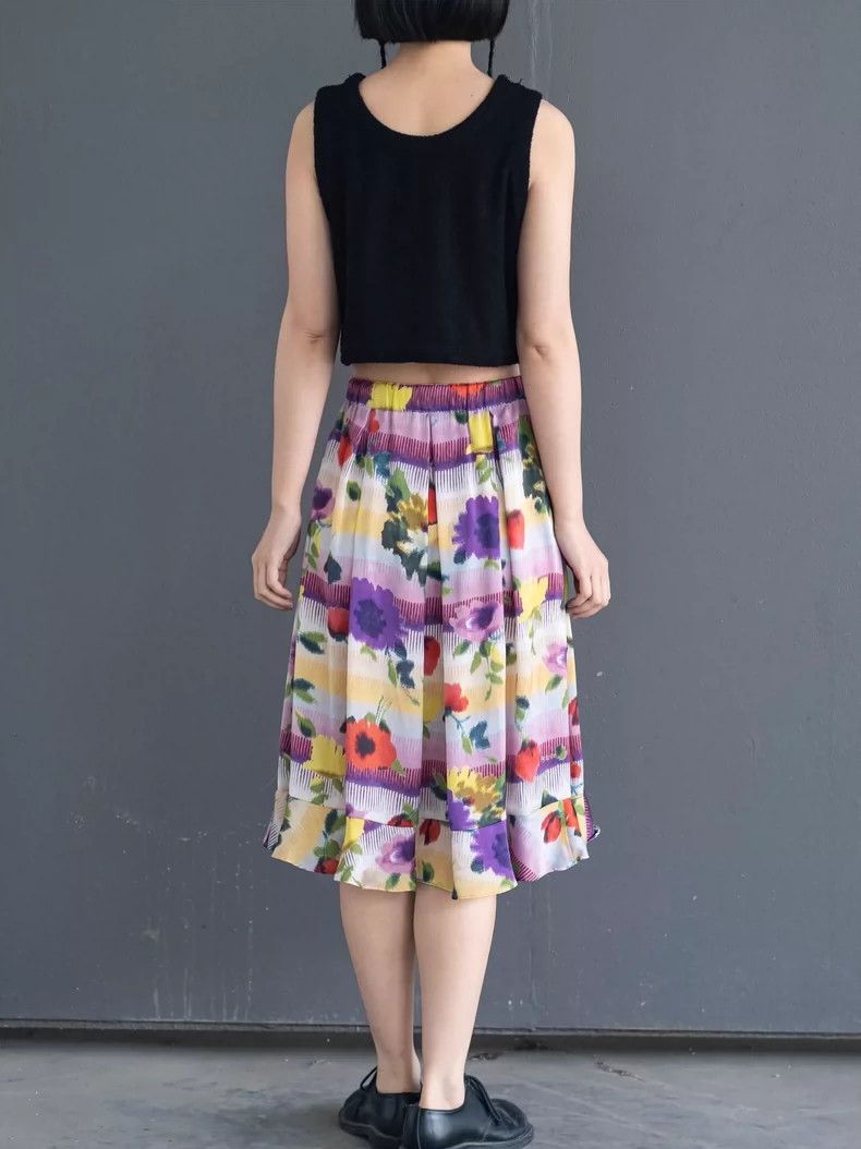 Comme des Garcons COMME des GARCONS Floral Psychedelic Skirt - dmc Size US 28 / EU 44 - 8 Thumbnail