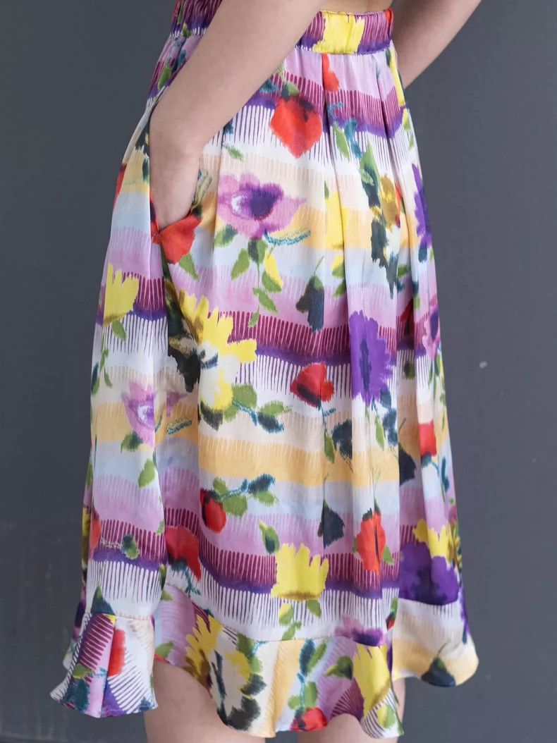 Comme des Garcons COMME des GARCONS Floral Psychedelic Skirt - dmc Size US 28 / EU 44 - 7 Thumbnail