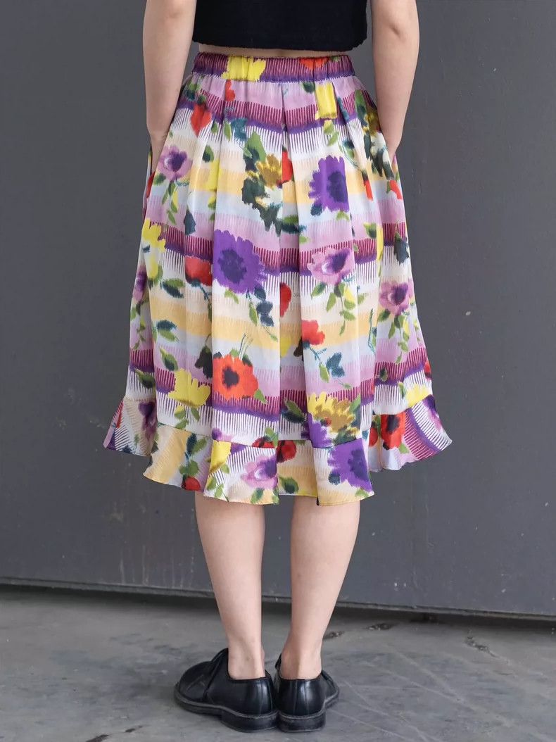Comme des Garcons COMME des GARCONS Floral Psychedelic Skirt - dmc Size US 28 / EU 44 - 6 Thumbnail