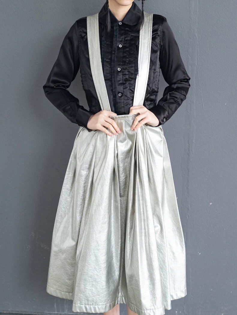 Comme des Garcons COMME des GARCONS Black Satin Ruffle Shirt - dmc Size US M / EU 48-50 / 2 - 5 Thumbnail