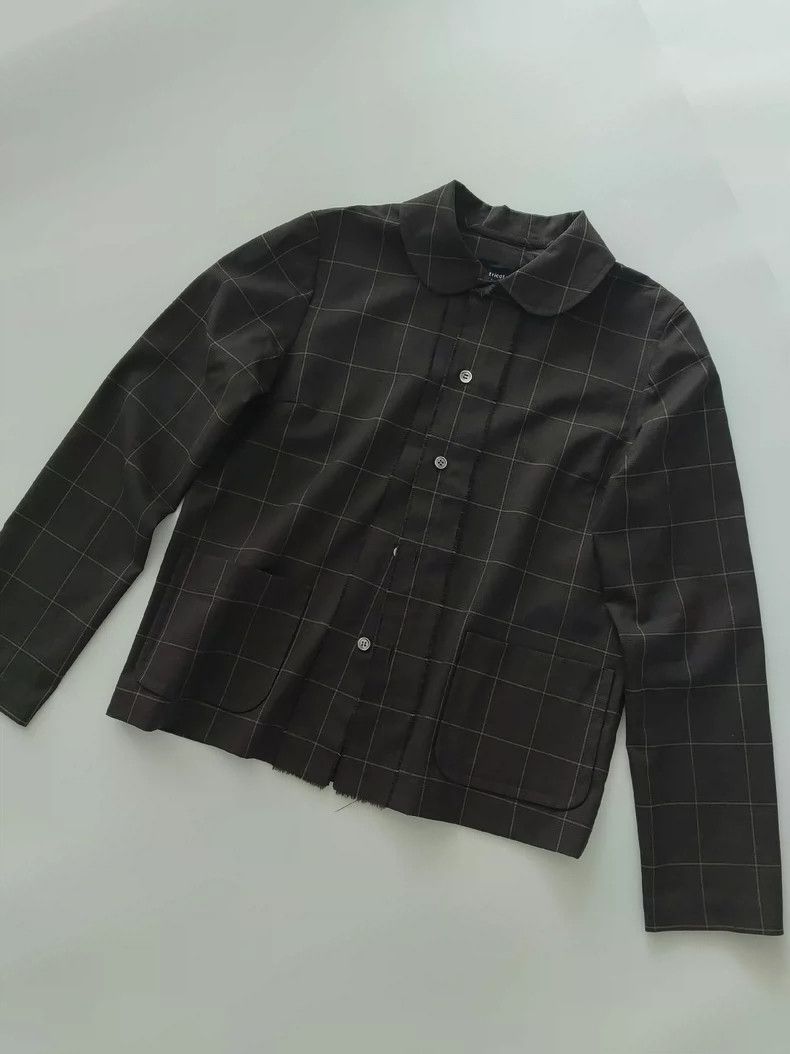 Comme des Garcons COMME des GARCONS Brown Plaid Wool Shirt - dmc Size US M / EU 48-50 / 2 - 2 Thumbnail