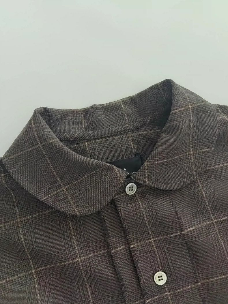 Comme des Garcons COMME des GARCONS Brown Plaid Wool Shirt - dmc Size US M / EU 48-50 / 2 - 3 Thumbnail