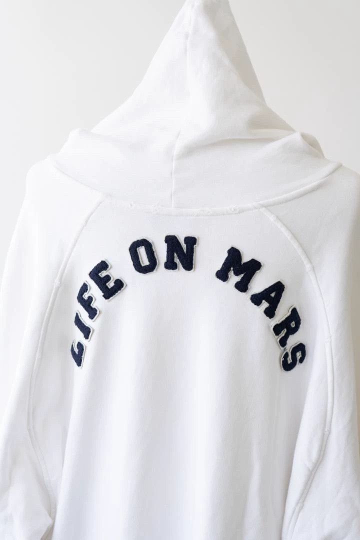 Raf Simons Raf Simons RS Distressed White Hoodie - dmc Size US S / EU 44-46 / 1 - 4 Thumbnail