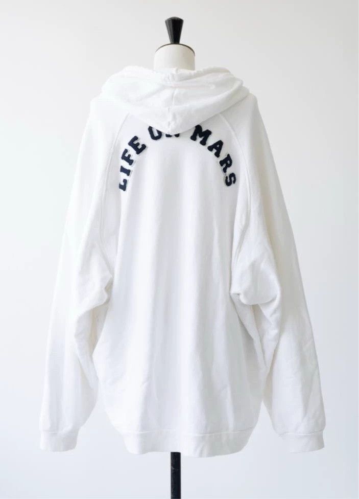 Raf Simons Raf Simons RS Distressed White Hoodie - dmc Size US S / EU 44-46 / 1 - 2 Thumbnail