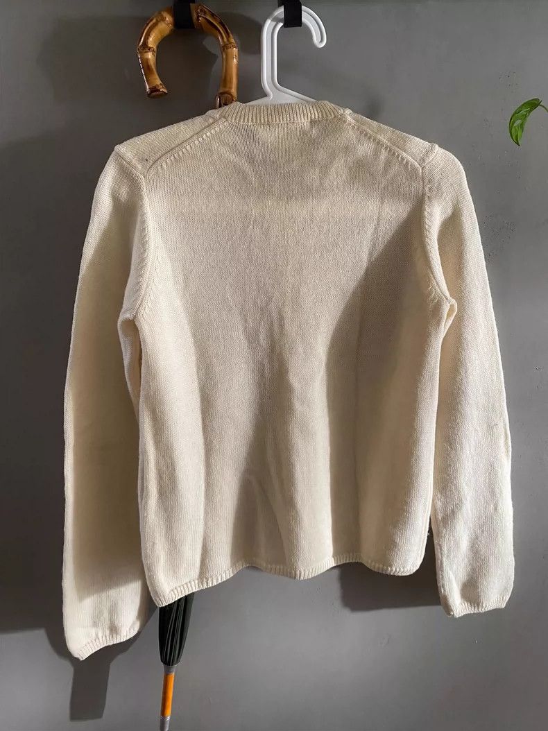 Comme des Garcons CDG Beige Floral Embroidered Wool Cardigan - dmc Size US S / EU 44-46 / 1 - 2 Thumbnail