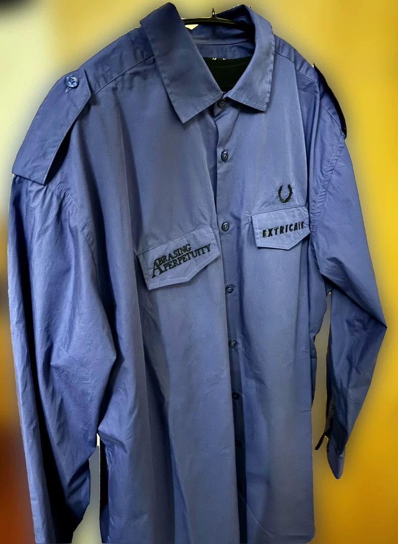 Raf Simons Raf Simons x Fred Perry Oversized Shirt - dmc Size US M / EU 48-50 / 2 - 3 Thumbnail
