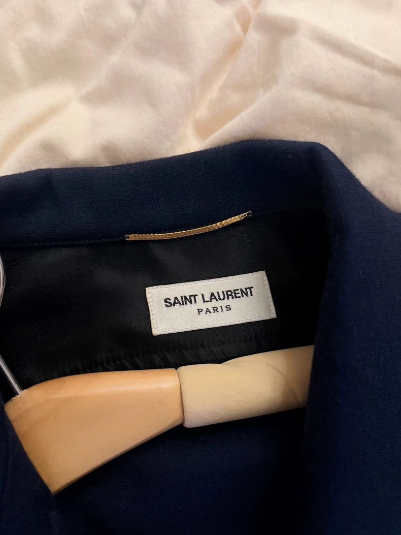 Yves Saint Laurent YSL Blue Collared Button Jacket Size US M / EU 48-50 / 2 - 3 Thumbnail