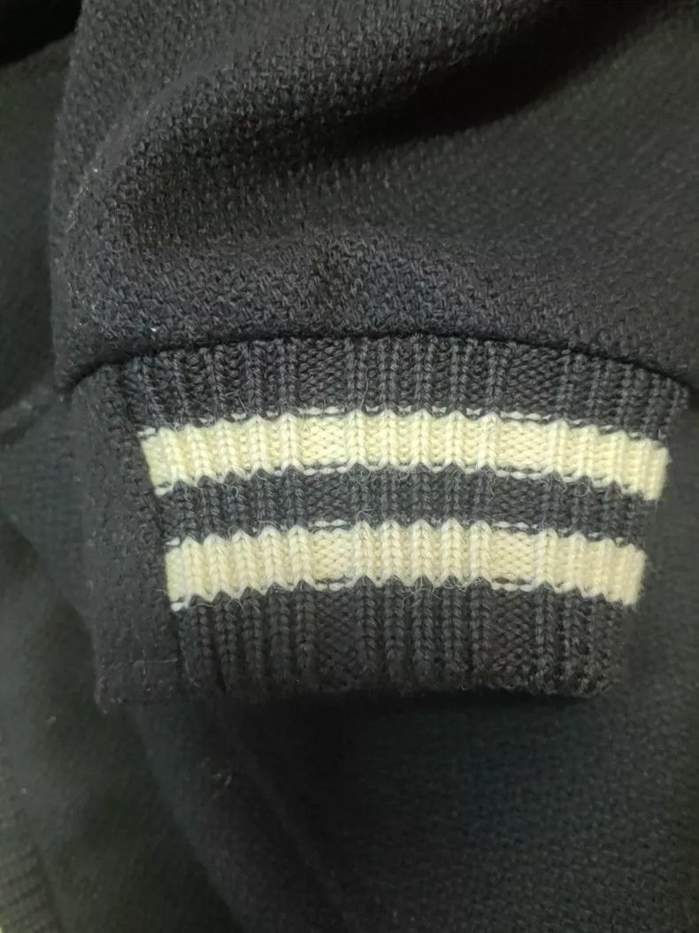 Saint Laurent Paris YSL Black Varsity Jacket with Stripes Size US M / EU 48-50 / 2 - 2 Thumbnail