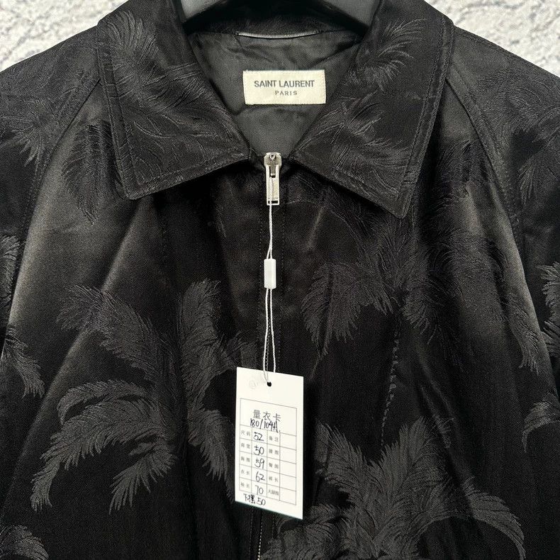 Saint Laurent Paris Saint Laurent Silk Coconut Tree Pattern Jacket Coat Size US XL / EU 56 / 4 - 3 Thumbnail