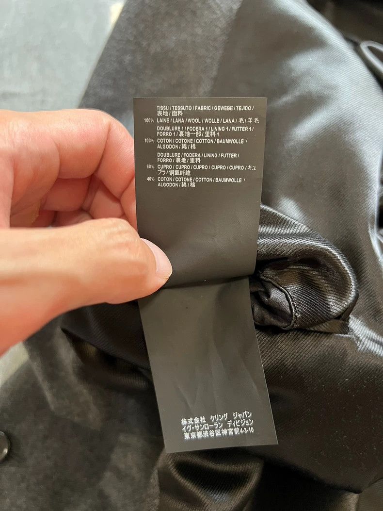 Saint Laurent Paris Saint Laurent Gray Wool Overcoat Size 50 Size US L / EU 52-54 / 3 - 6 Thumbnail