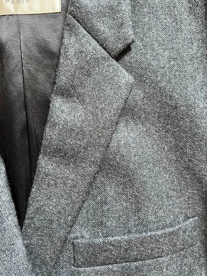 Saint Laurent Paris Saint Laurent Gray Wool Overcoat Size 50 Size US L / EU 52-54 / 3 - 4 Thumbnail