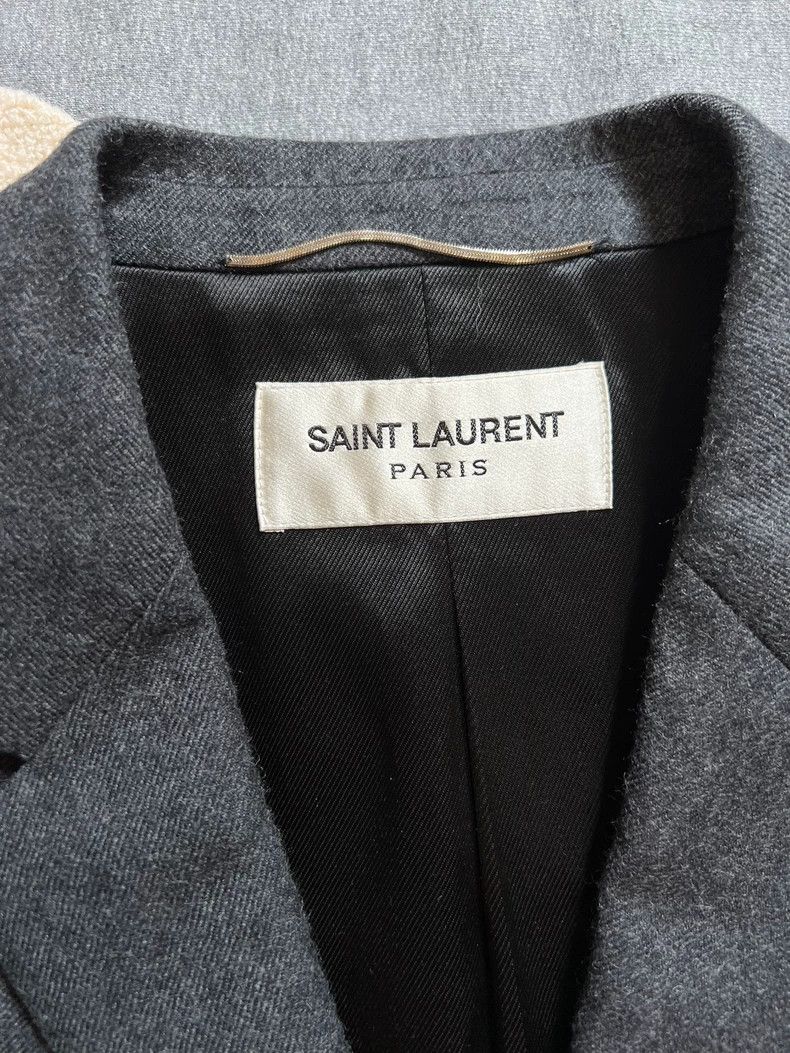 Saint Laurent Paris Saint Laurent Gray Wool Overcoat Size 50 Size US L / EU 52-54 / 3 - 2 Thumbnail