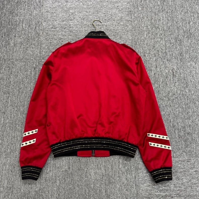 Saint Laurent Paris SAINT LAURENT Red Embroidered Bomber Jacket Size US L / EU 52-54 / 3 - 2 Thumbnail
