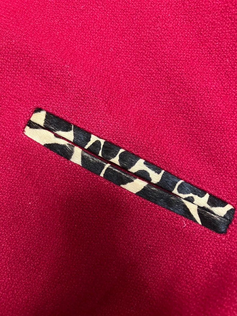 Saint Laurent Paris Saint Laurent Red Leopard Print Varsity Jacket Size US L / EU 52-54 / 3 - 7 Thumbnail