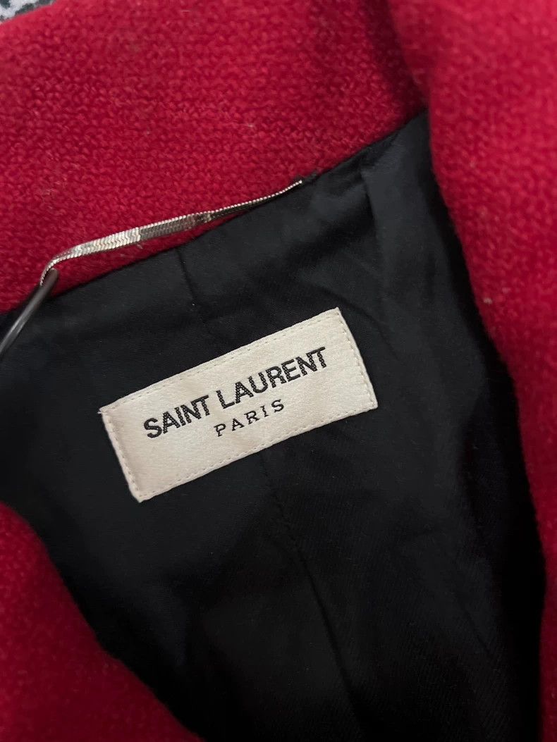 Saint Laurent Paris Saint Laurent Red Leopard Print Varsity Jacket Size US L / EU 52-54 / 3 - 5 Thumbnail