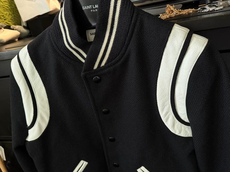 Saint Laurent Paris Saint Laurent Black Baseball Jacket Size US M / EU 48-50 / 2 - 4 Thumbnail