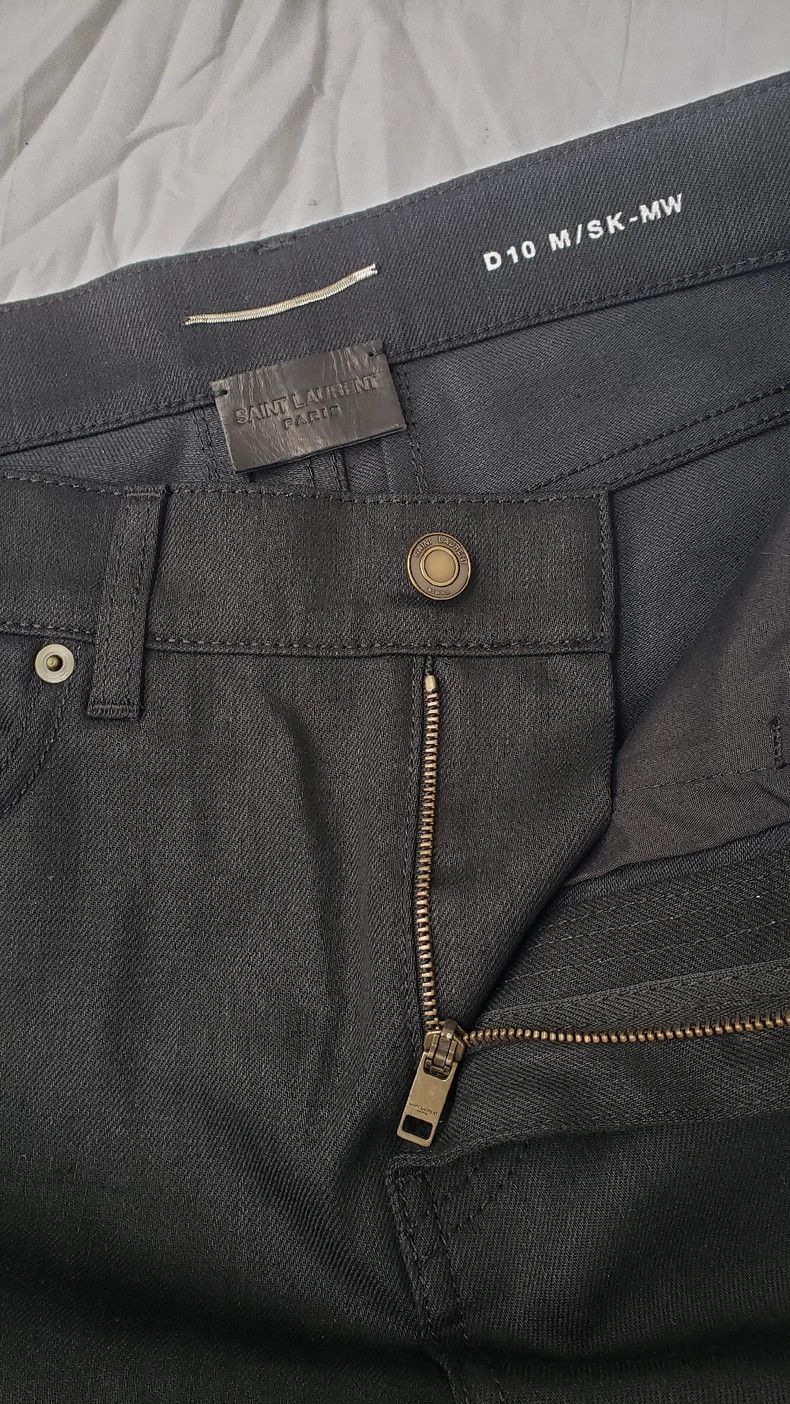 Hedi Slimane SAINT LAURENT YSL D10 Black Jeans Size US 29 - 3 Thumbnail