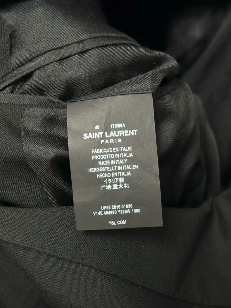 Saint Laurent Paris Saint Laurent Pure Black Court Blazer Size US L / EU 52-54 / 3 - 4 Thumbnail