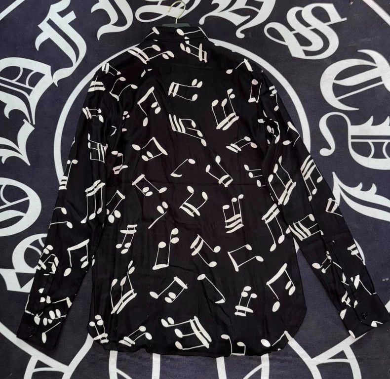 Saint Laurent Paris Saint Laurent Music Note Black Shirt Size US L / EU 52-54 / 3 - 3 Thumbnail