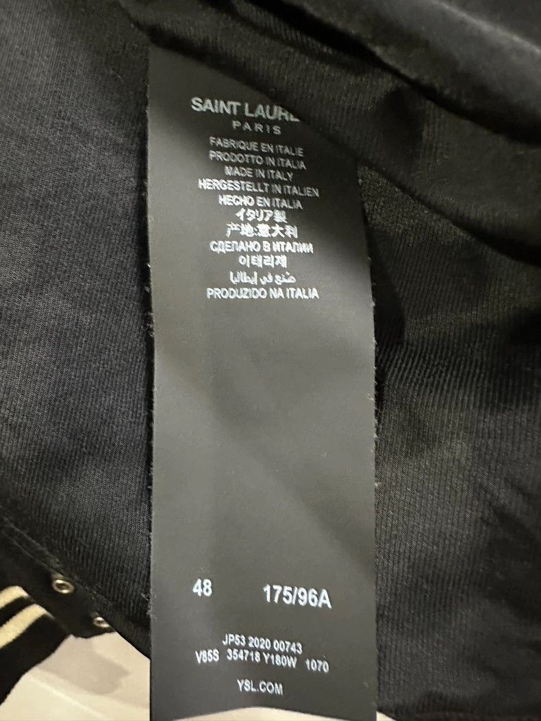 Saint Laurent Paris Saint Laurent Wool Leather Varsity Jacket Size US L / EU 52-54 / 3 - 6 Thumbnail
