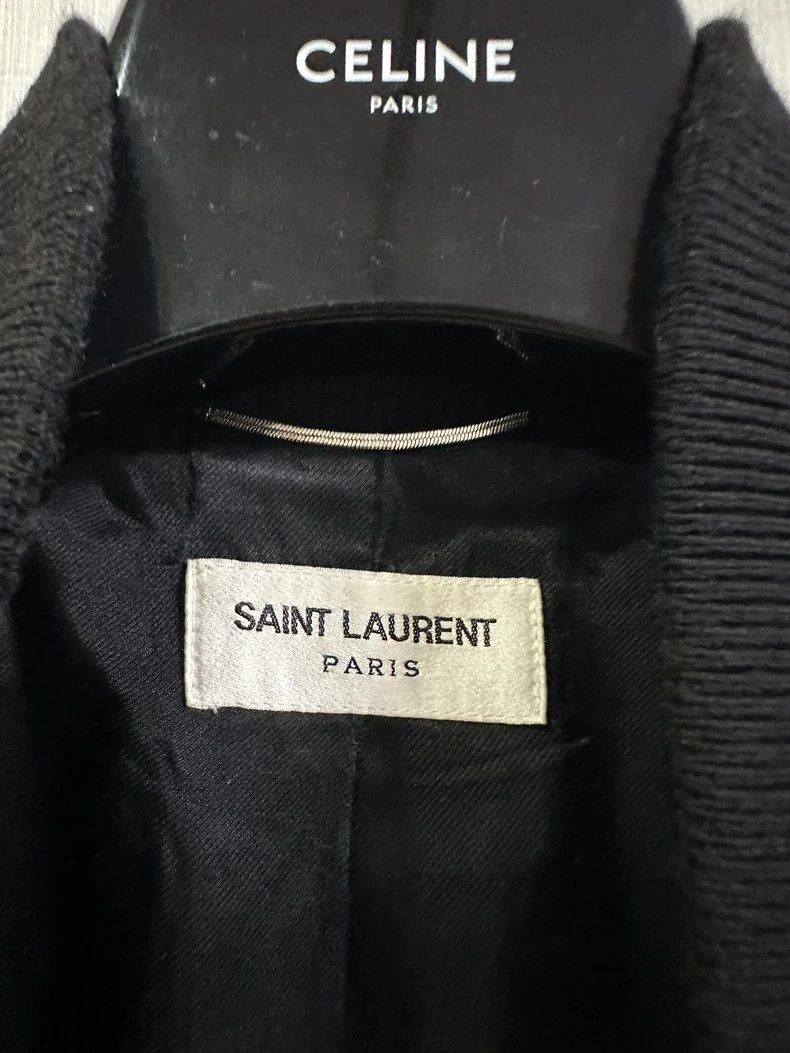 Saint Laurent Paris Saint Laurent Wool Leather Varsity Jacket Size US L / EU 52-54 / 3 - 4 Thumbnail