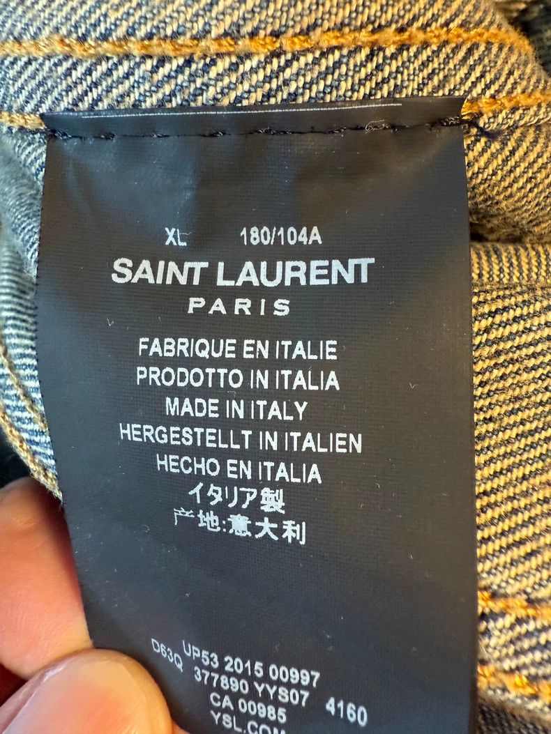 Saint Laurent Paris Saint Laurent Classic Denim Jacket Size US XL / EU 56 / 4 - 4 Thumbnail