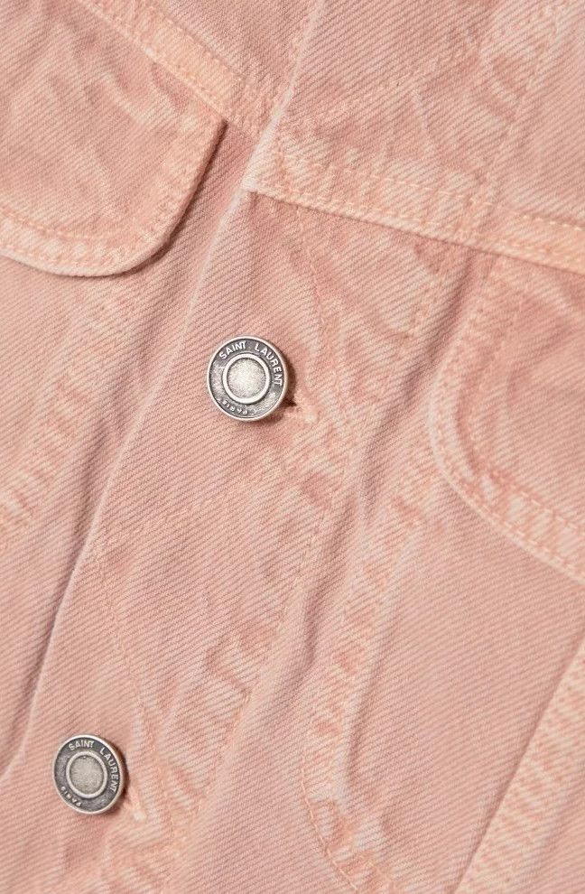 Saint Laurent Paris Saint Laurent Women's Beige Denim Jacket Size US S / EU 44-46 / 1 - 3 Thumbnail