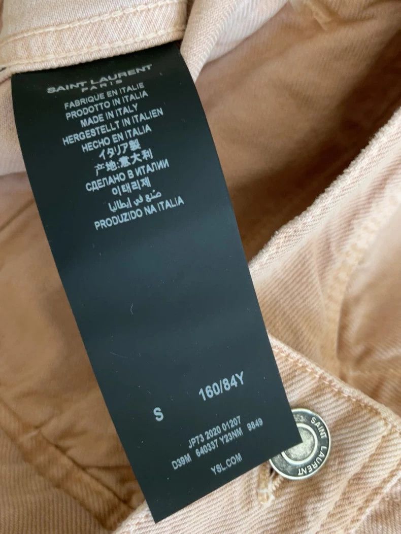Saint Laurent Paris Saint Laurent Women's Beige Denim Jacket Size US S / EU 44-46 / 1 - 4 Thumbnail