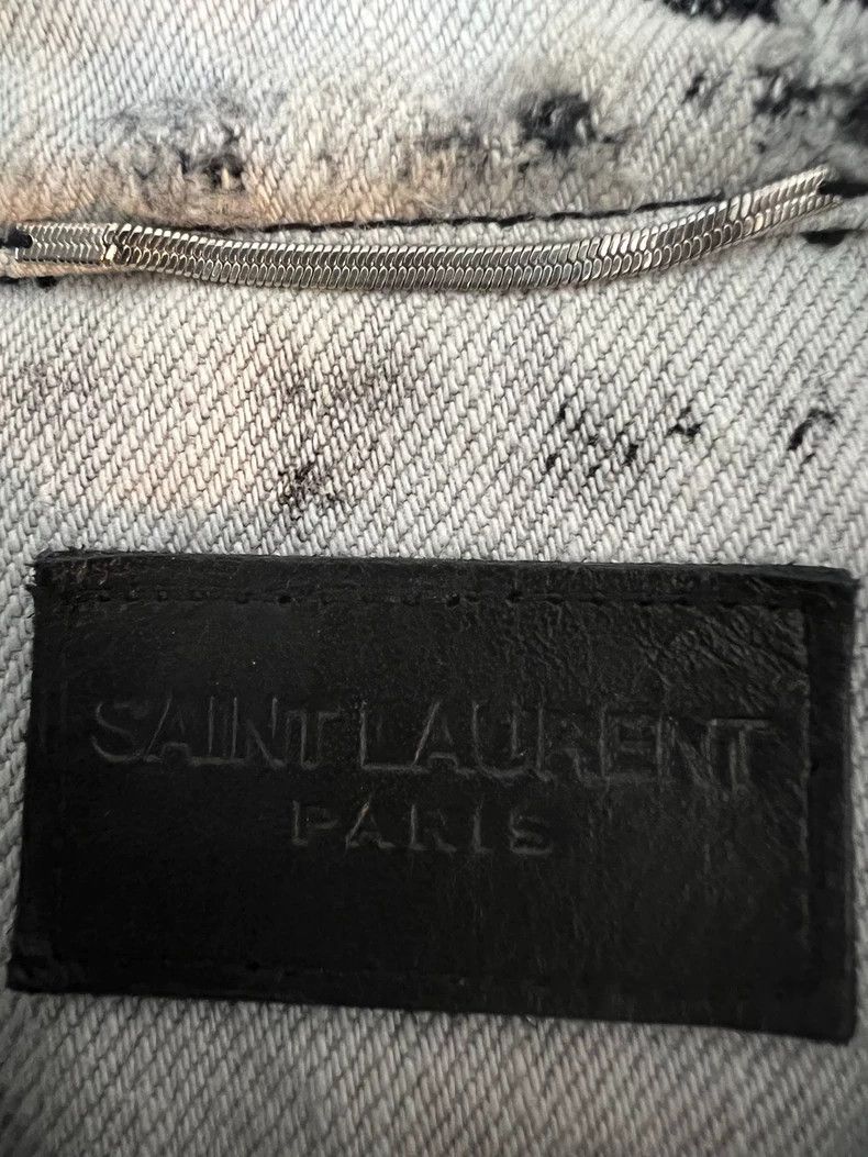 Yves Saint Laurent YSL Men's White Denim Jacket Size US M / EU 48-50 / 2 - 3 Thumbnail