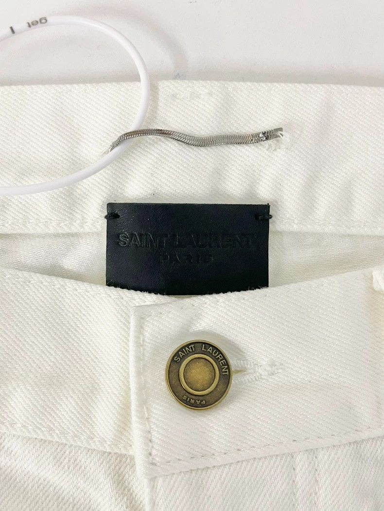 Saint Laurent Paris Saint Laurent White Casual Denim Jeans Size US 33 - 4 Thumbnail