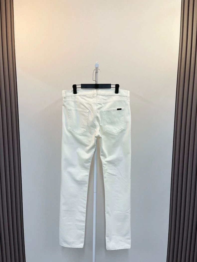 Saint Laurent Paris Saint Laurent White Casual Denim Jeans Size US 33 - 2 Thumbnail