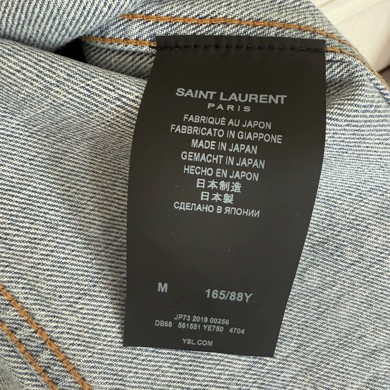 Saint Laurent Paris YSL Blue Denim Jacket Size US M / EU 48-50 / 2 - 4 Thumbnail