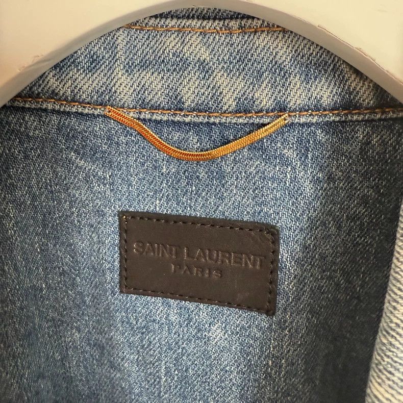 Saint Laurent Paris YSL Blue Denim Jacket Size US M / EU 48-50 / 2 - 3 Thumbnail