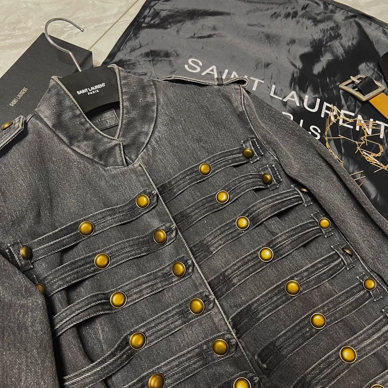 Yves Saint Laurent Saint Laurent 17 Denim Court Jacket Size US L / EU 52-54 / 3 - 2 Thumbnail