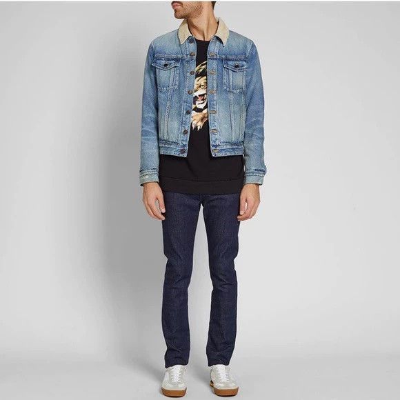 Saint Laurent Paris Saint Laurent Denim Jacket with Wool Lining Size US M / EU 48-50 / 2 - 7 Thumbnail
