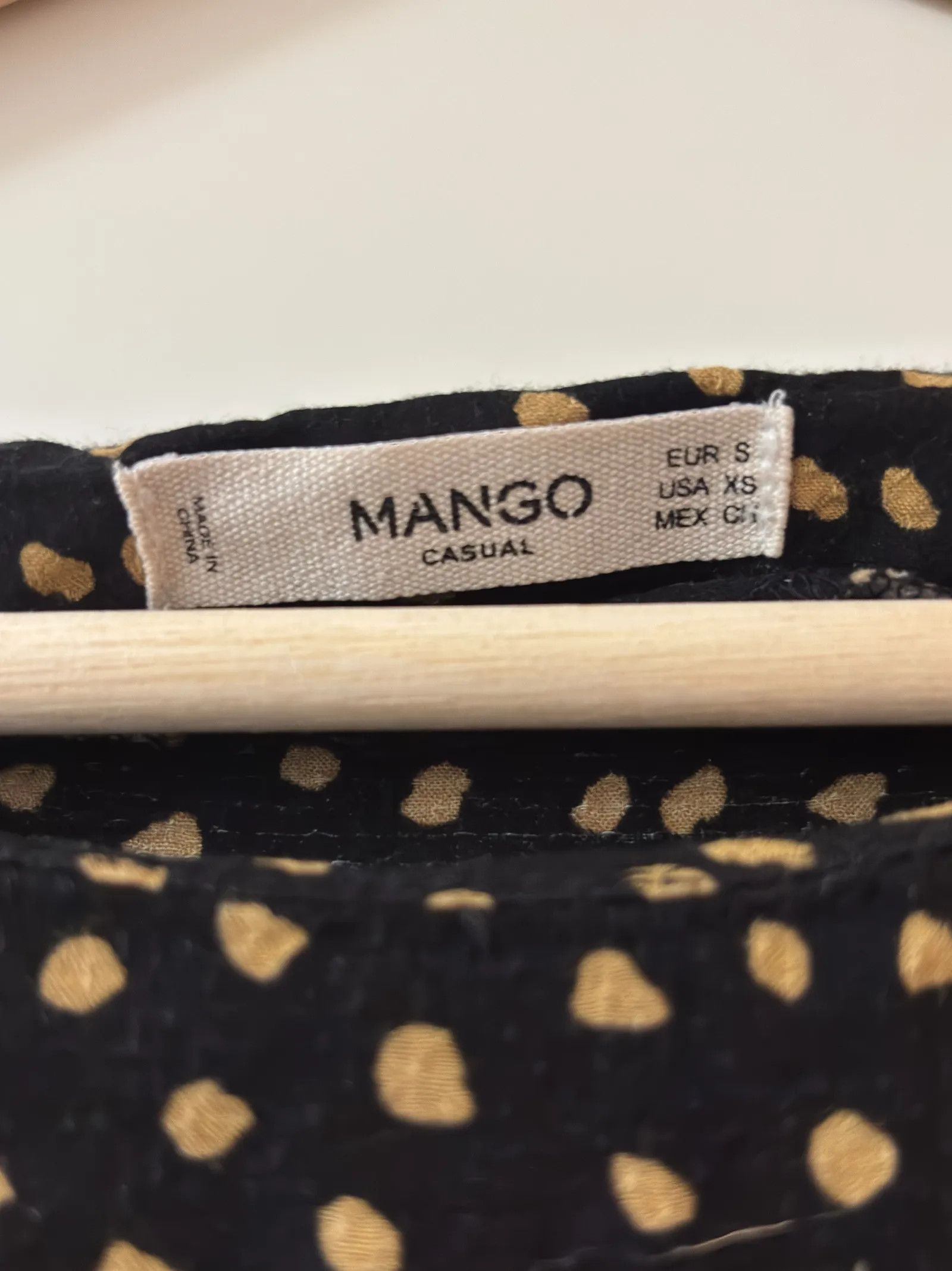 Mango Mango Soft Polka Dot Blouse with Pocket Blouse Size S / US 4 / IT 40 - 2 Thumbnail