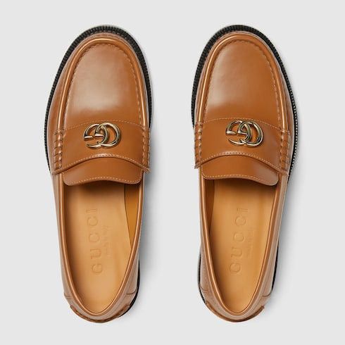 Gucci Gucci Double G Leather Loafers SIZE 39.5 Size ONE SIZE - 3 Thumbnail