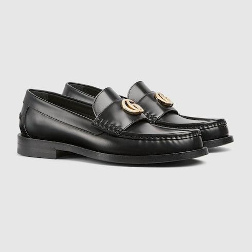Gucci Gucci Double G Leather Loafers SIZE 39 Size ONE SIZE - 2 Thumbnail