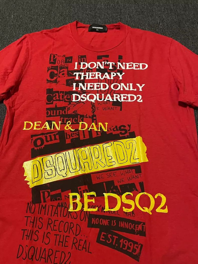 Dsquared2 DSquared2 Red Graphic Short Sleeve T-shirt-yf Size US XXL / EU 58 / 5 - 2 Thumbnail