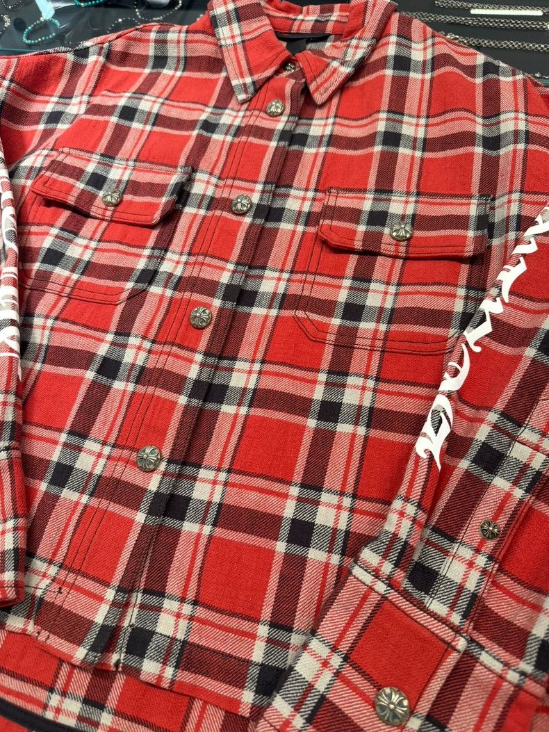 Chrome Hearts Chrome Hearts Red Plaid Shirt Jacket-yf Size US M / EU 48-50 / 2 - 3 Thumbnail